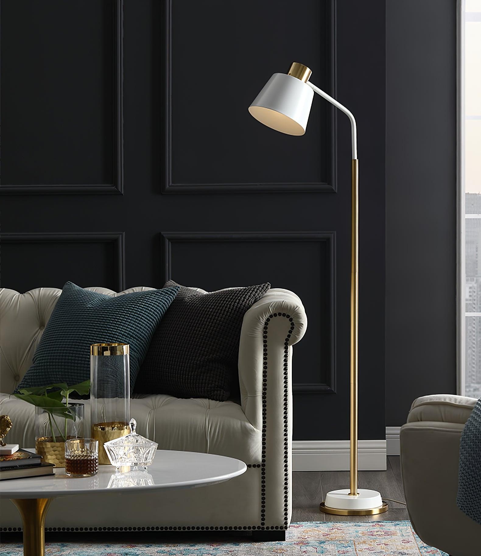 Moderne eenvoudige luxe metalen kleurblokkerende vloerlamp HL448