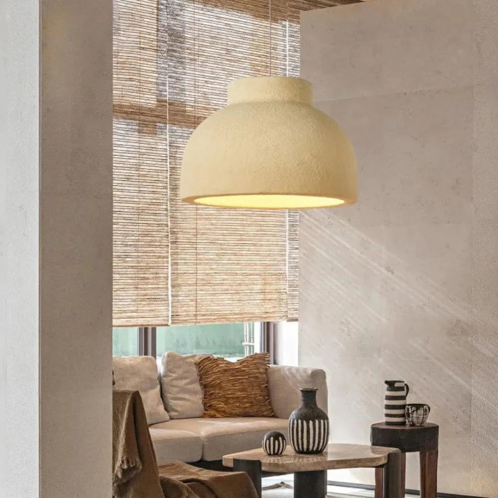Minimalistische hanglamp van polystyreen met Nordic Bowl-design HL3382