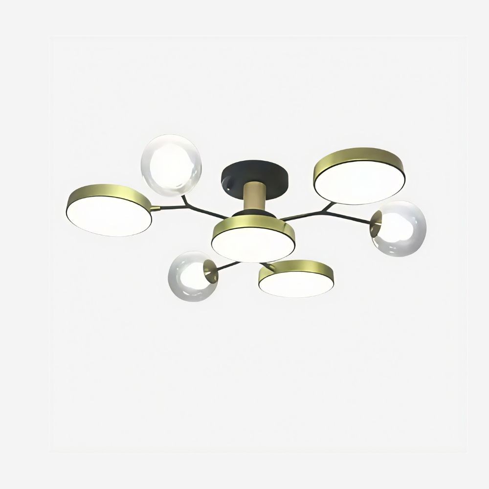 Nordic Branch LED Plafondlamp - Ronde Houten Lamp voor Slaapkamer HL1349