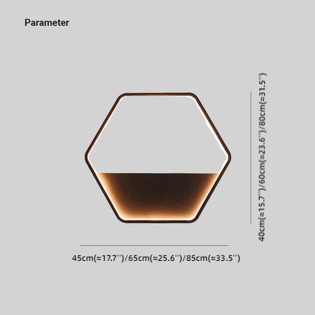 Minimalistische zeshoekige ring met plank IP65 waterdichte buitenlamp HL1218
