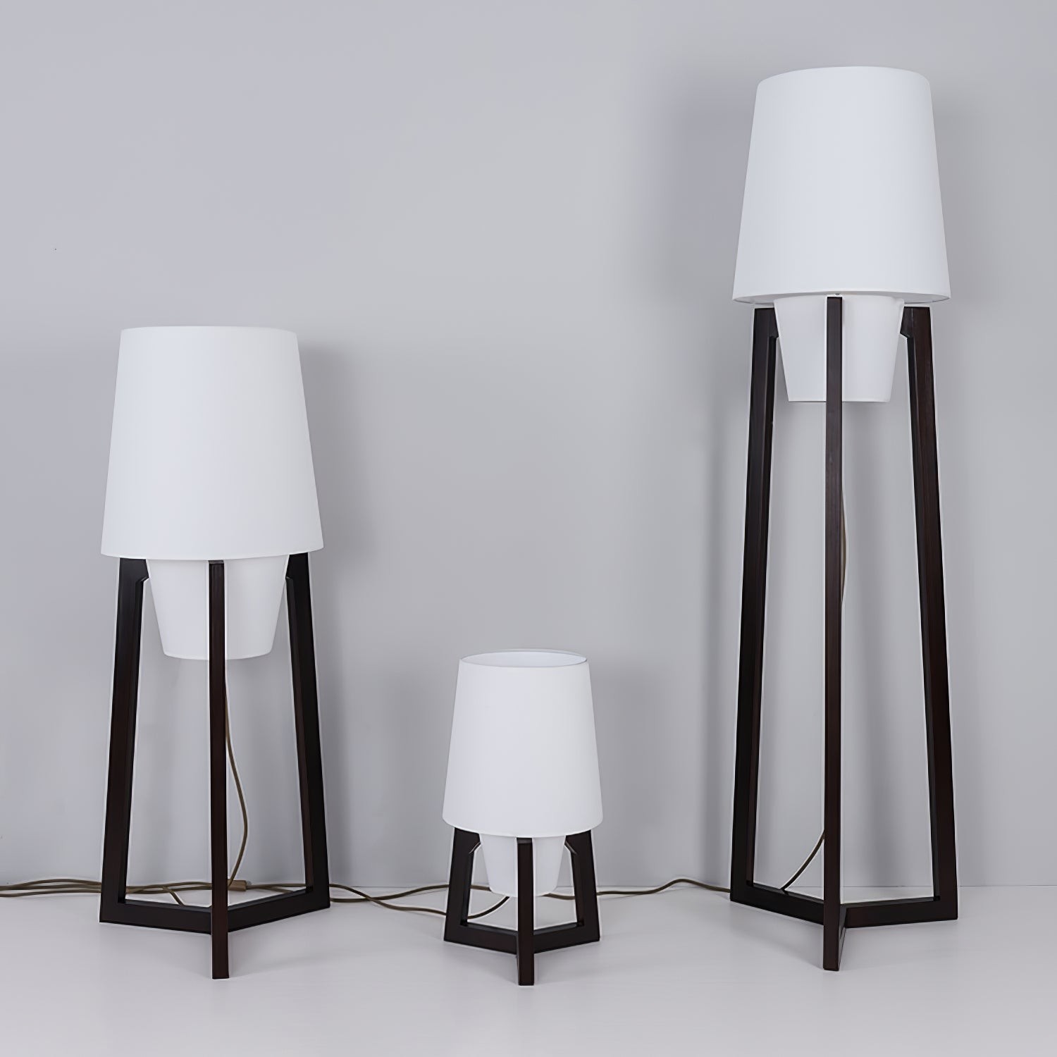 Moderne eenvoudige Chinese stijl massief houten vloerlamp HL569