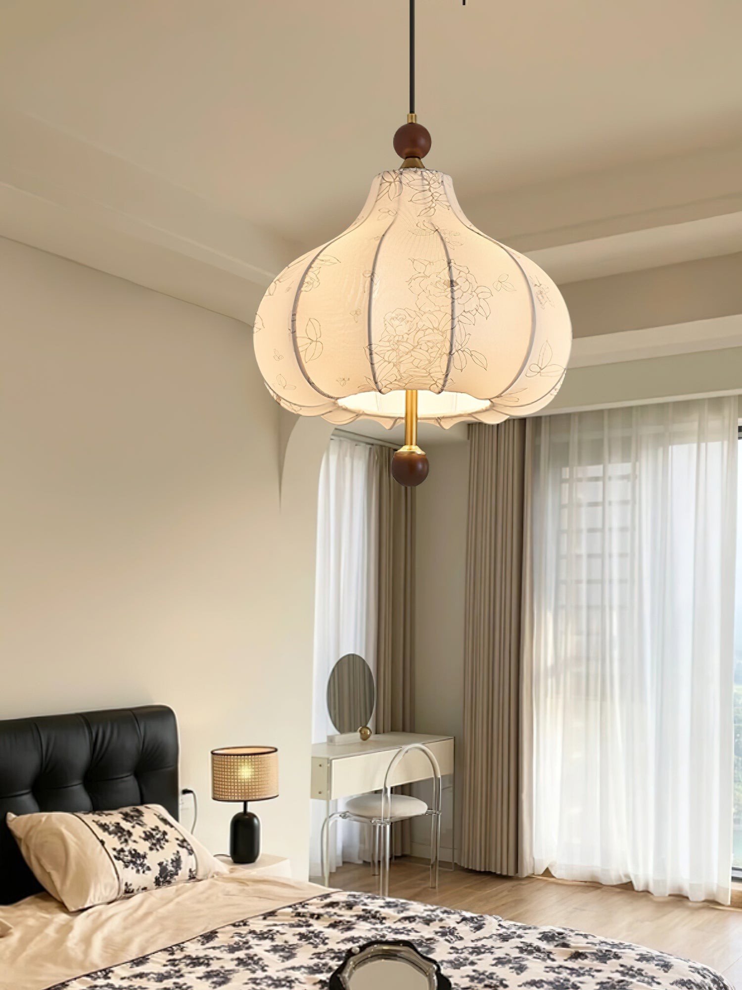 Franse Retro Stoffen Patroon Hanglamp HL496