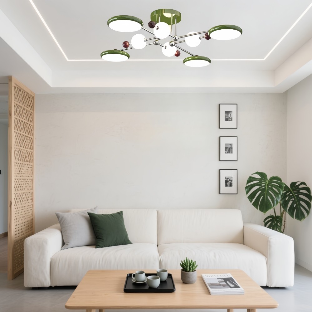 Nordic Sputnik Plafondlamp - Bauhaus Vertakte LED Schijflamp HL1326