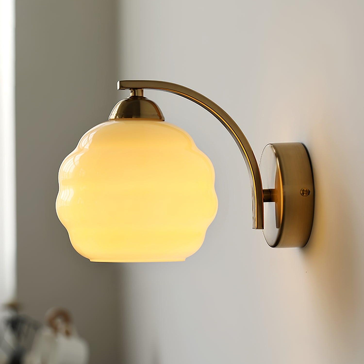 Vintage Glazen Bauhaus Art Deco Wandlamp HL282