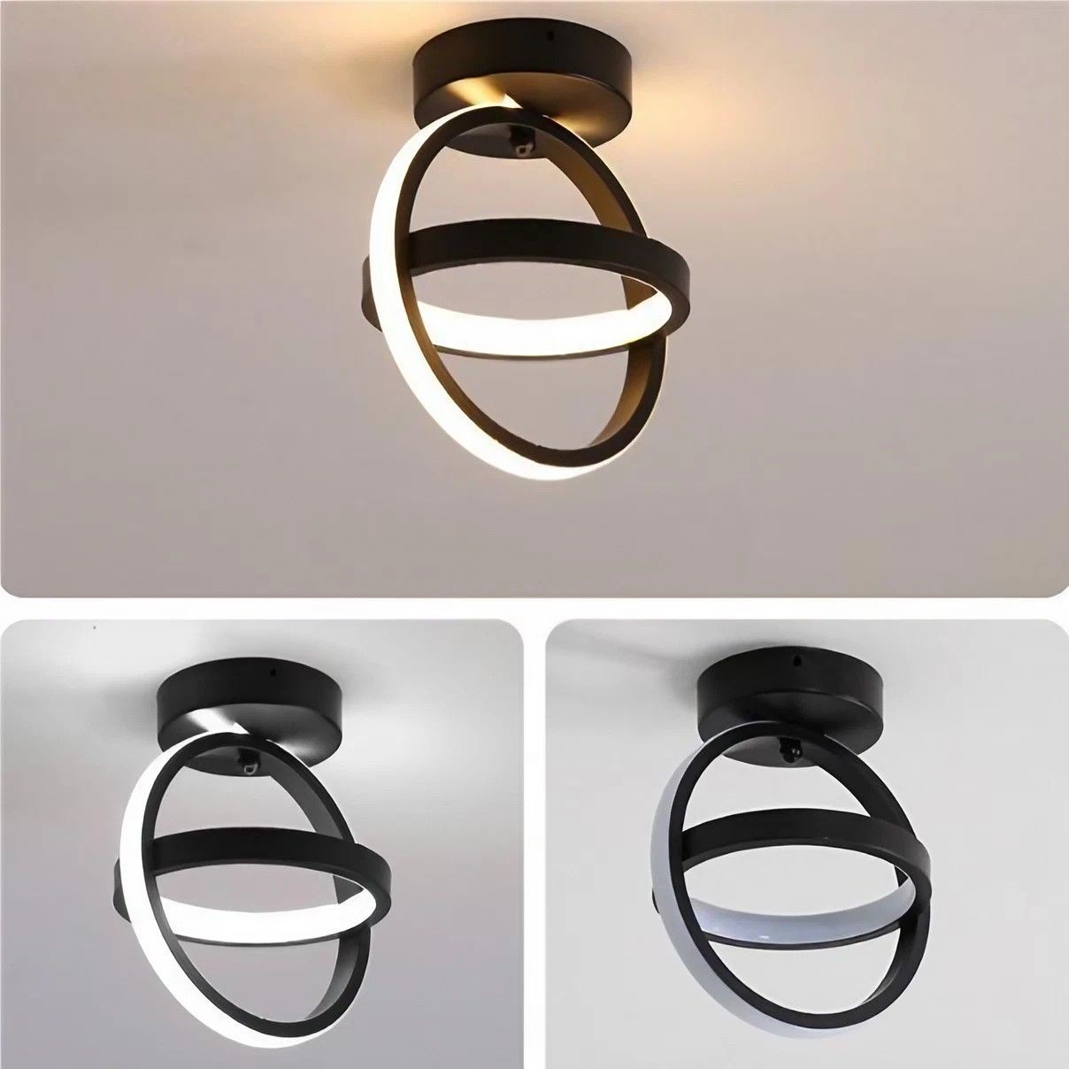 Nordic Ribbon gekruiste cirkel plafondlamp HL195