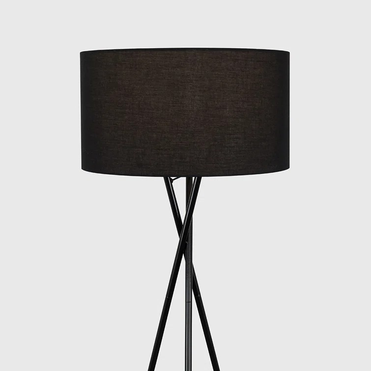 Uptown zwarte driepoot vloerlamp