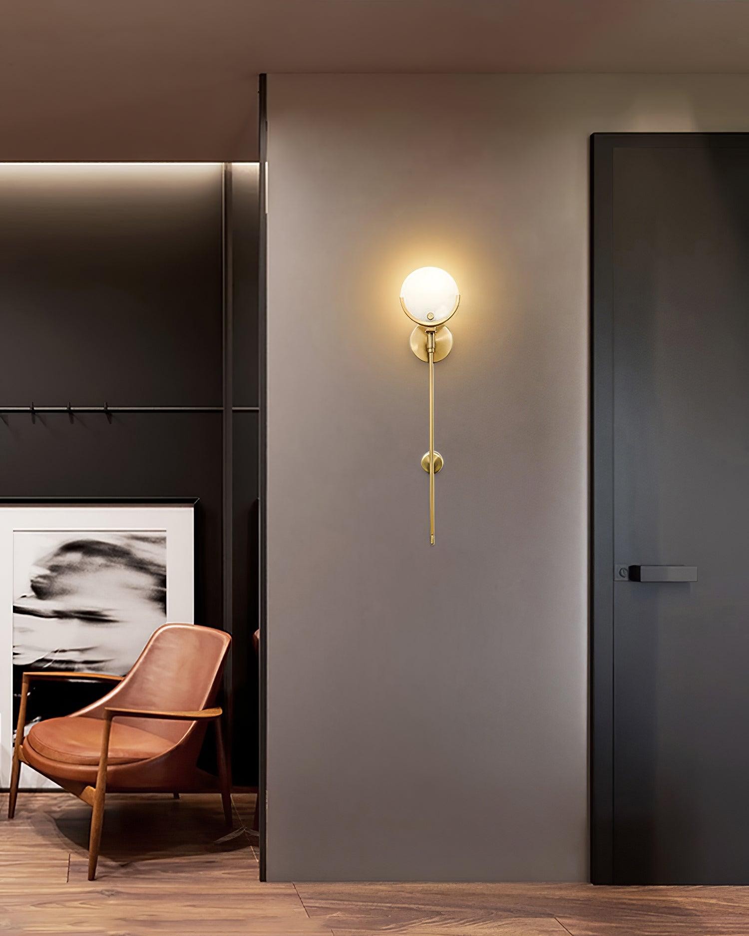 Ava messing alabaster wandlamp HL2941
