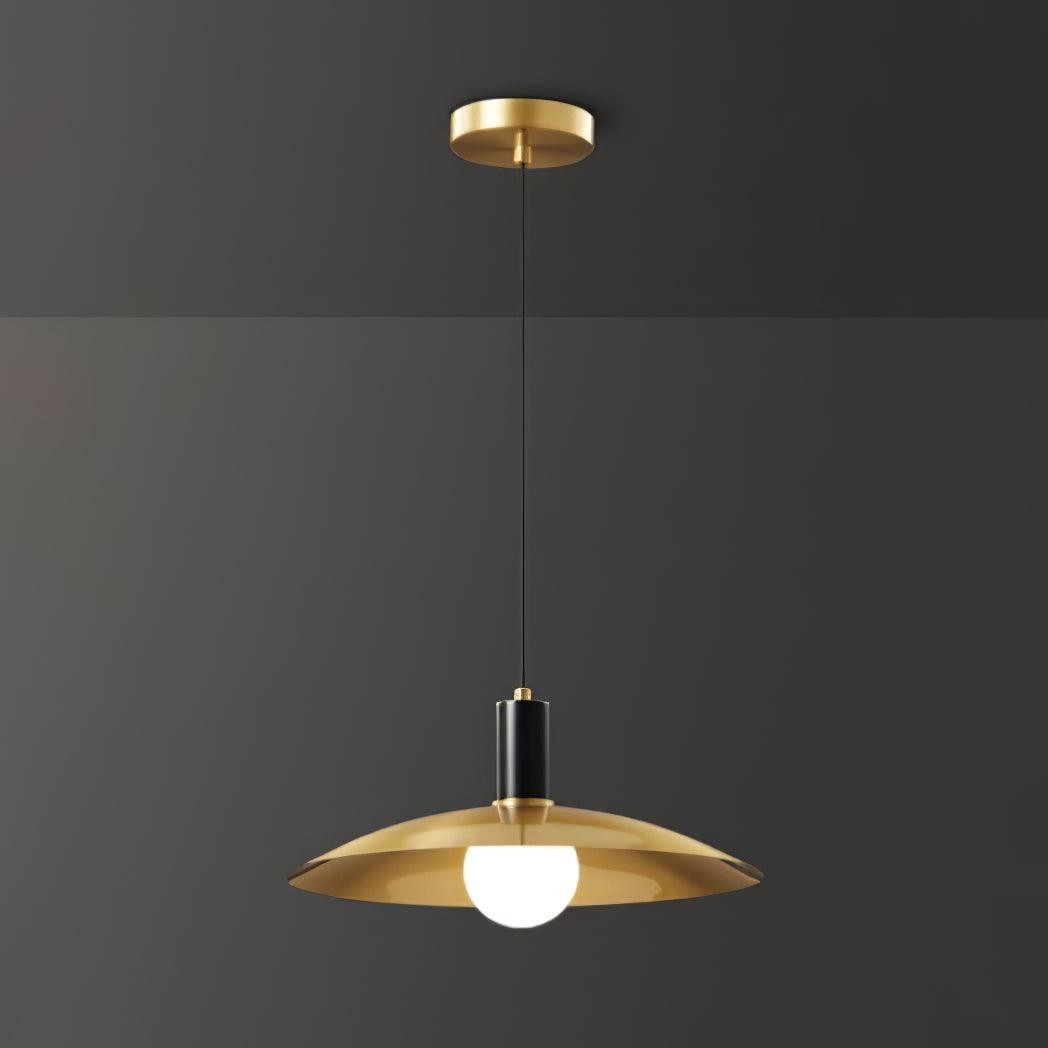 Messing hanglamp met uitlopende arm HL2914
