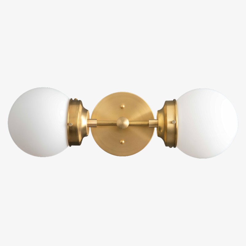 Lumio Globe moderne geometrische wandlamp - badkamermeubelverlichting met twee lampen HL1708