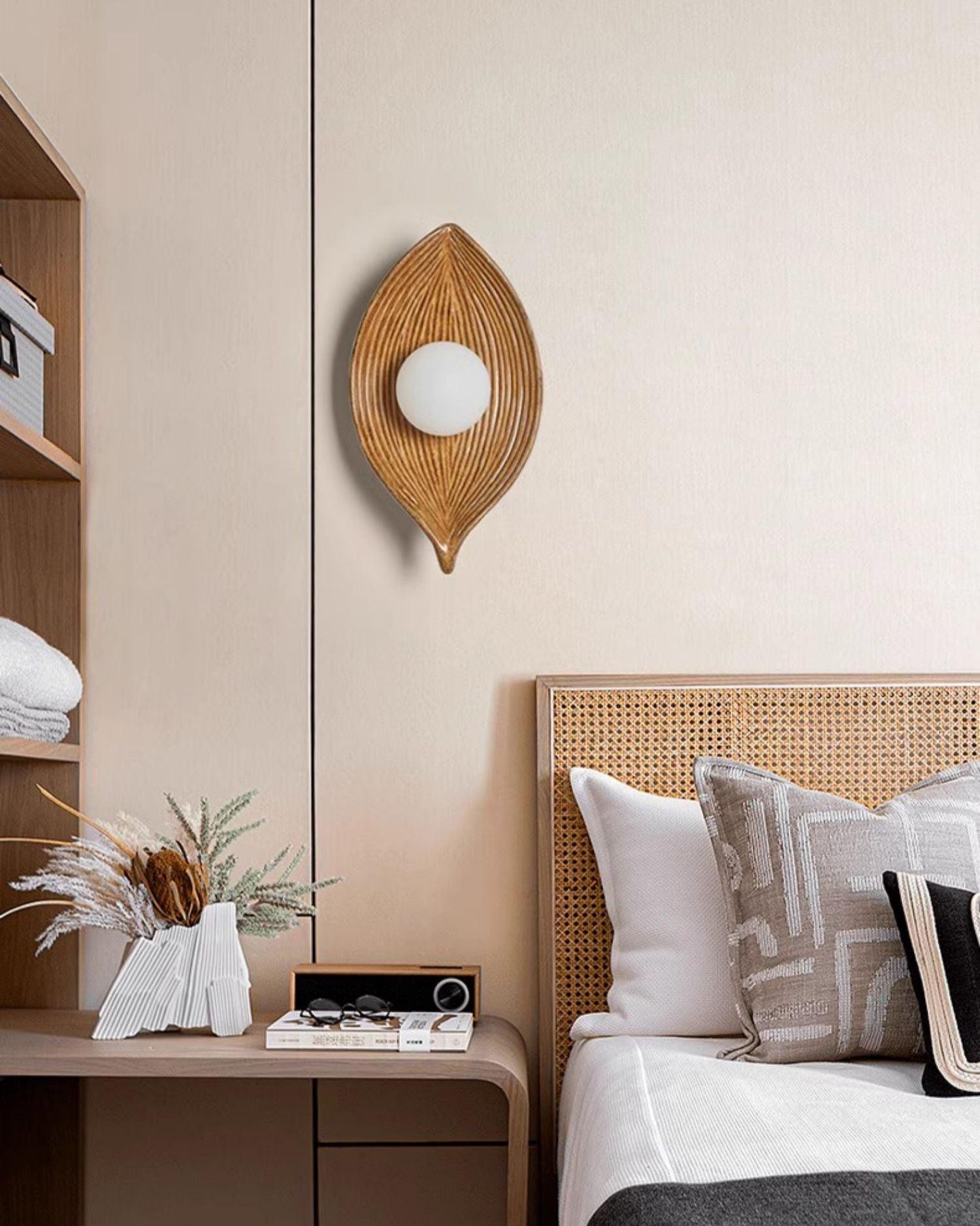 Hedendaagse Nordic Leaf Resin Wandlamp HL574