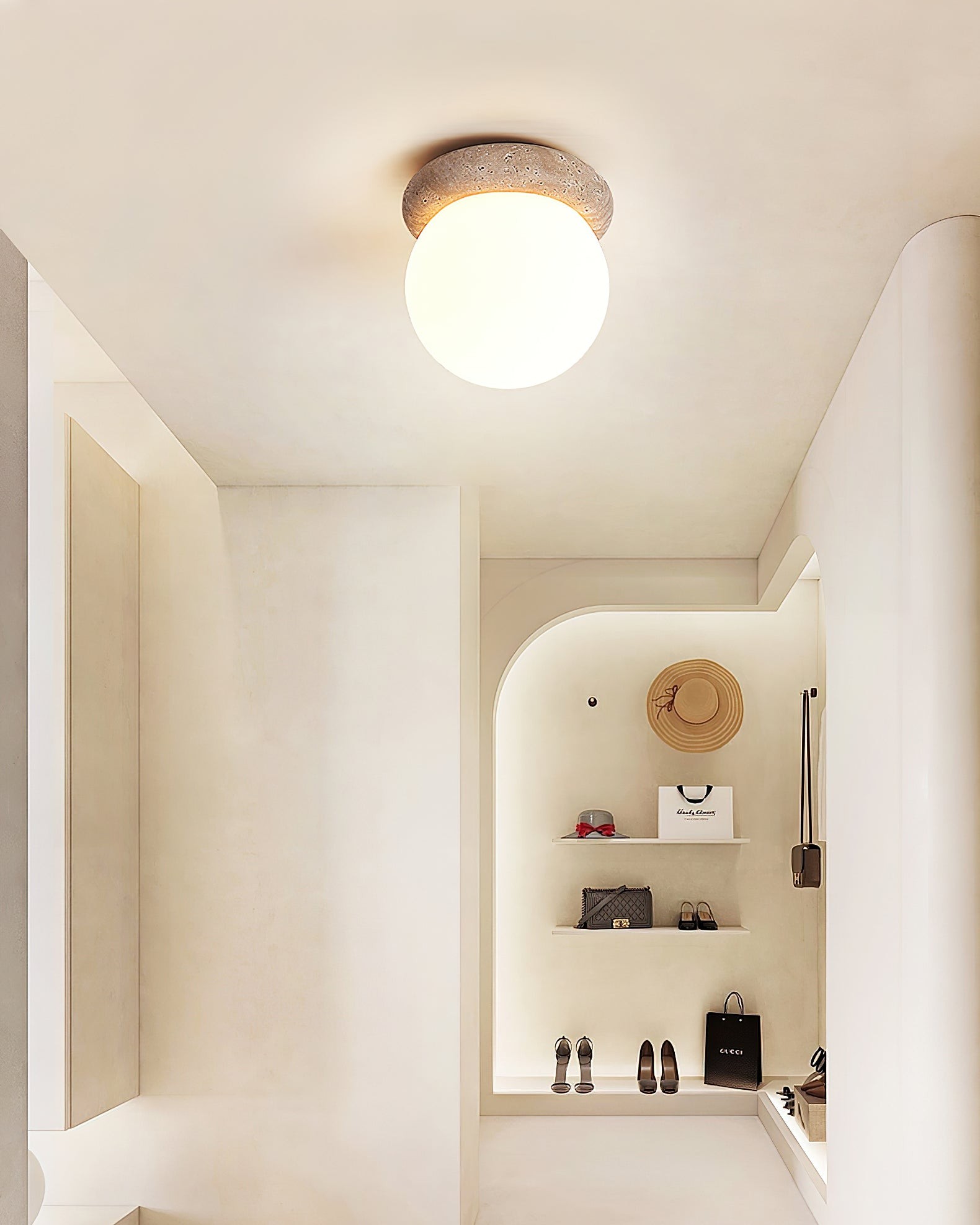 Marmeren Travertijn Asteroïde Plafondlamp HL417