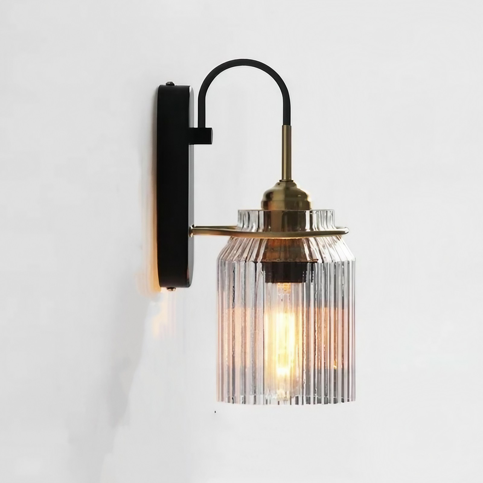Nordic Zuilvormige Glazen Spiegel Front Wandlamp HL667