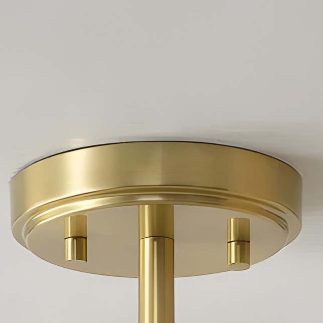 Rivora plafondlamp met ribbels en glazen kap - Moderne plafondlamp in landelijke stijl voor slaapkamer en hal HL2427