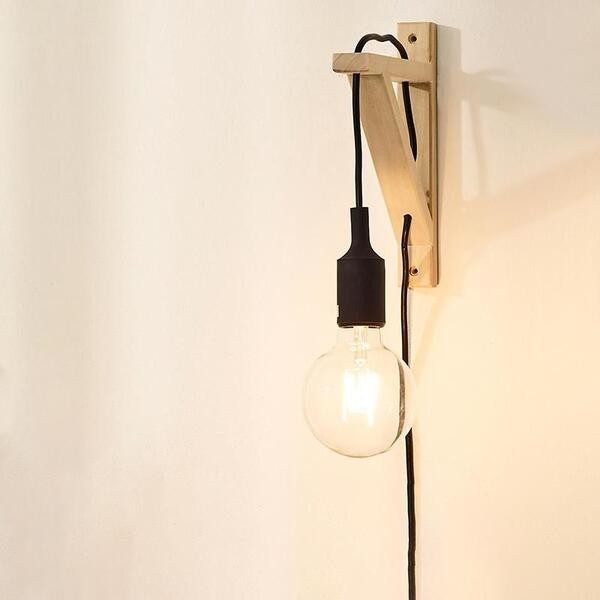 Minimalistische Houten Kooi Wandlamp HL56