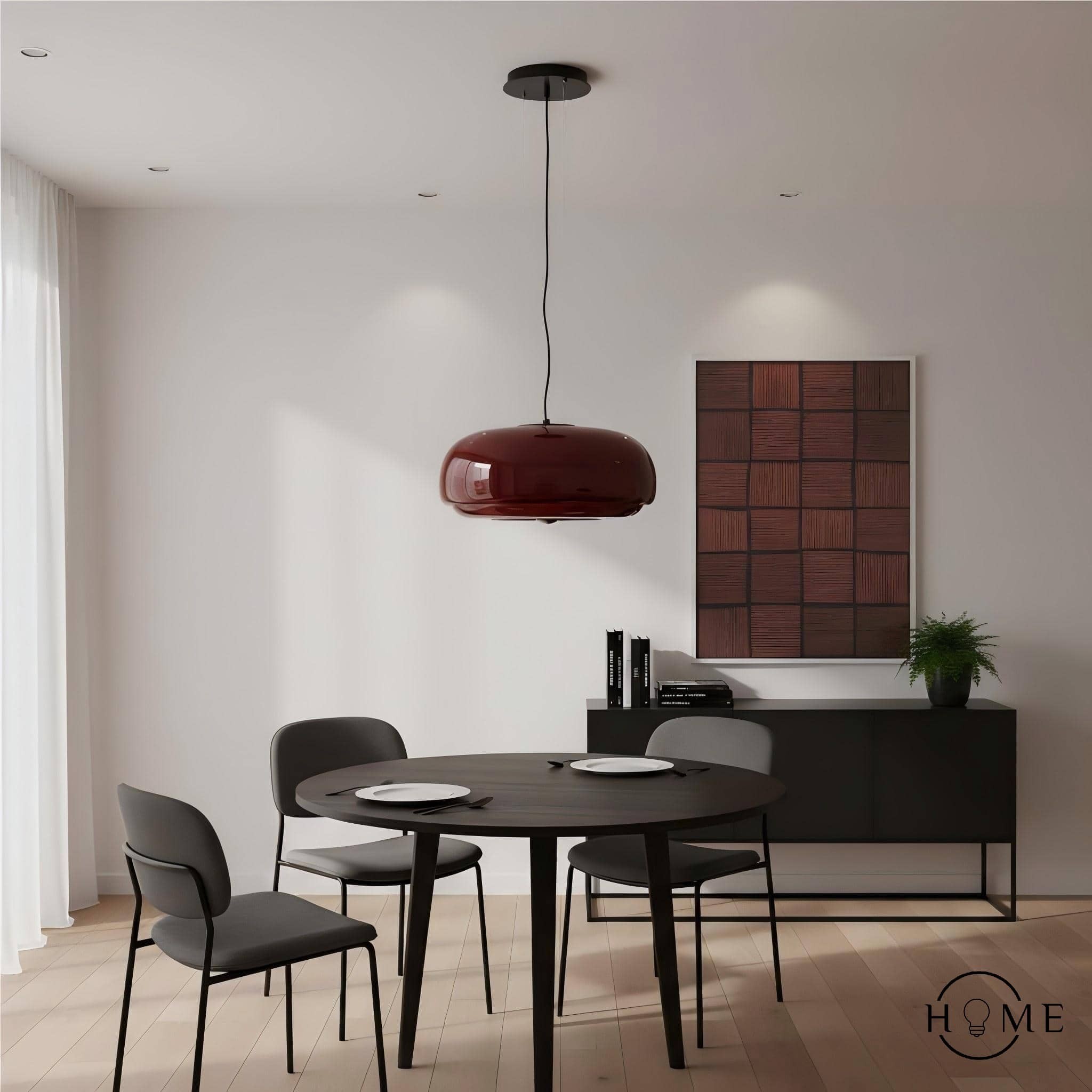 Clinco Macaron Hanglamp met Glas-in-lood - Moderne Hanglamp voor Eetkamer en Slaapkamer HL1098