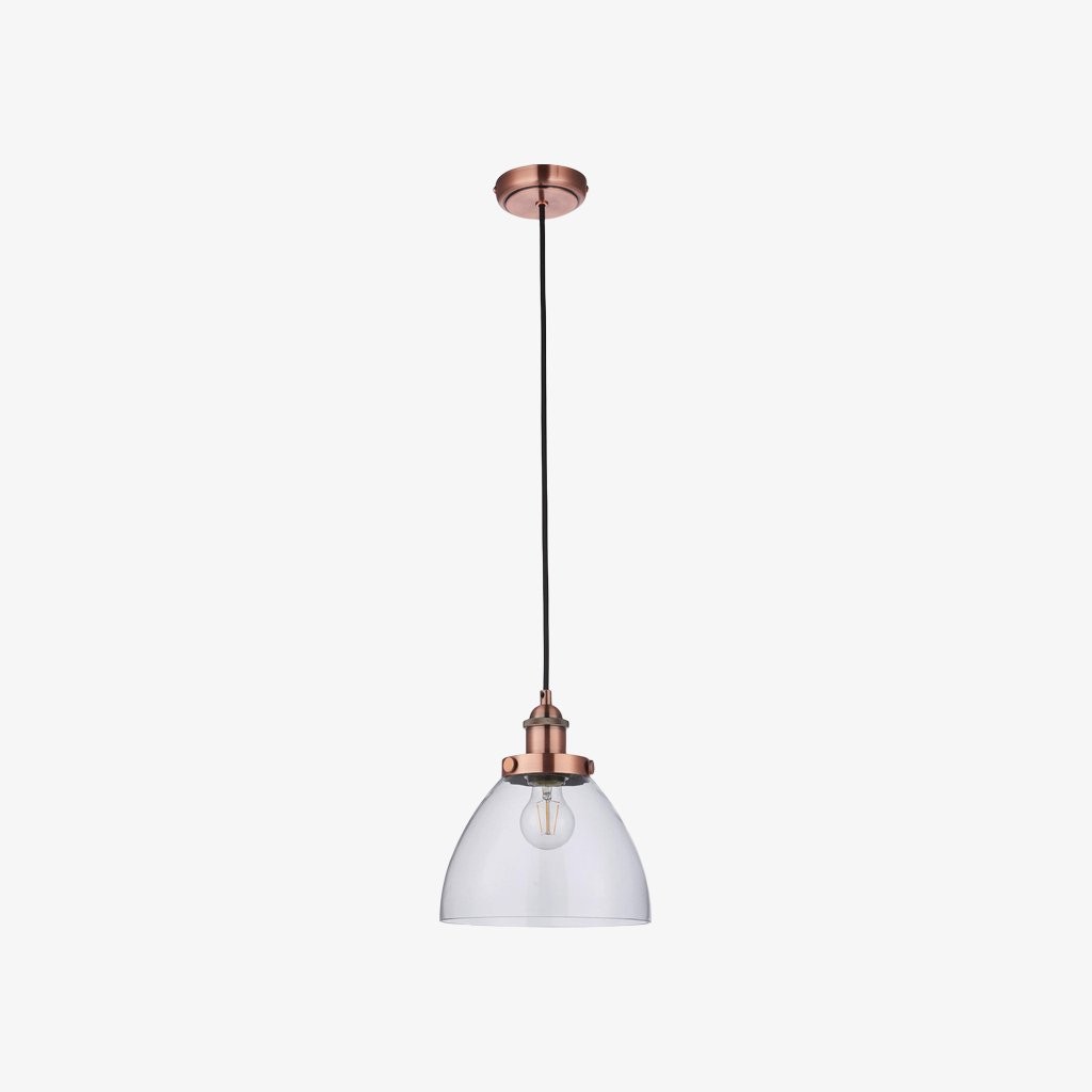 Novera Art Deco Dome hanglamp met in hoogte verstelbare glazen kap - Woonkamer HL2207