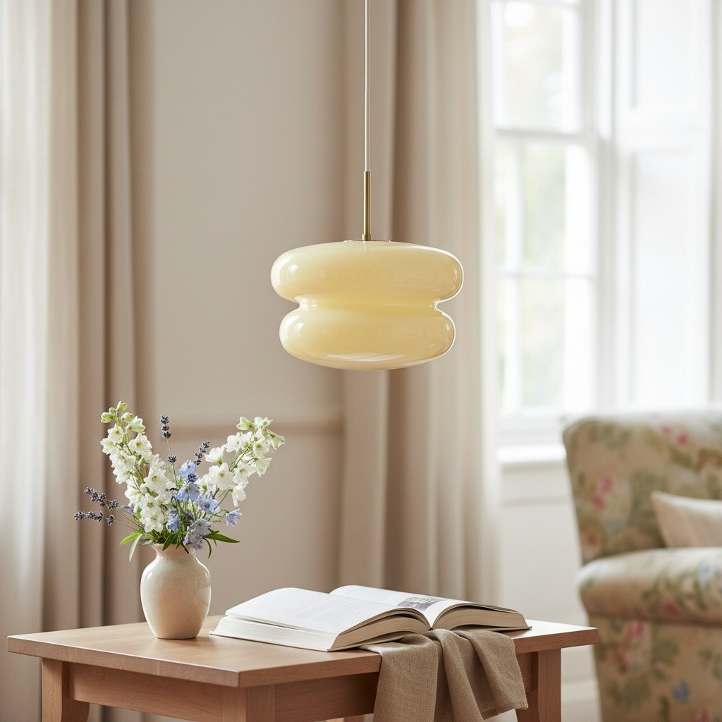 Orra Opaalglazen Hanglamp - Elegante Hanglamp met Dubbele Laag voor de Woonkamer HL1781