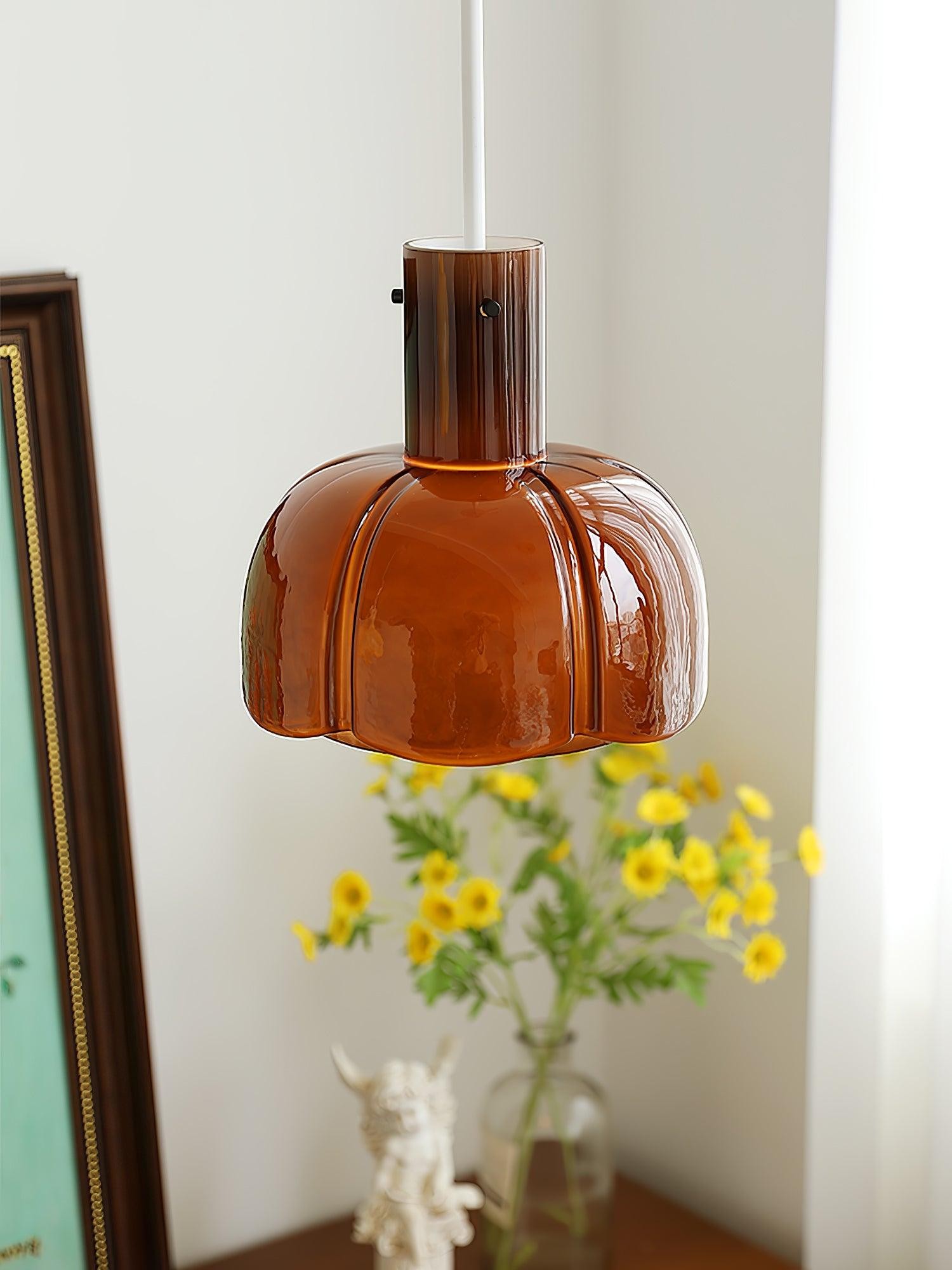 Middeleeuwse stijl glazen knop hanglamp HL619