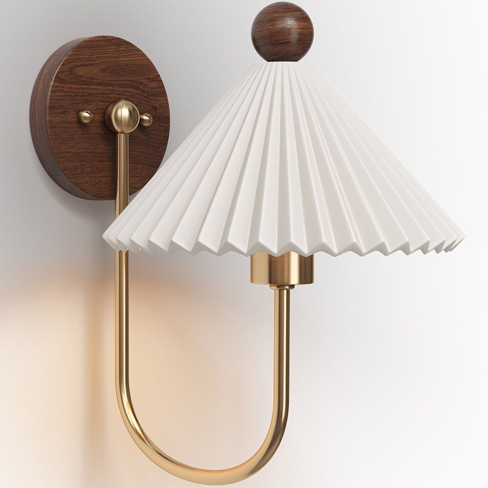 Nordic massief houten nachtkastje wandlamp HL1267