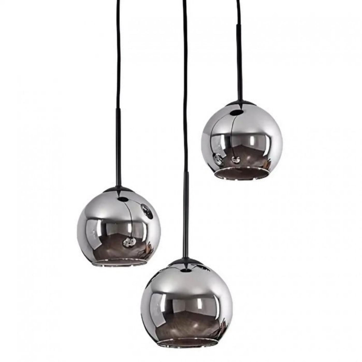 Koyoto rookgrijze glazen bol hanglamp
