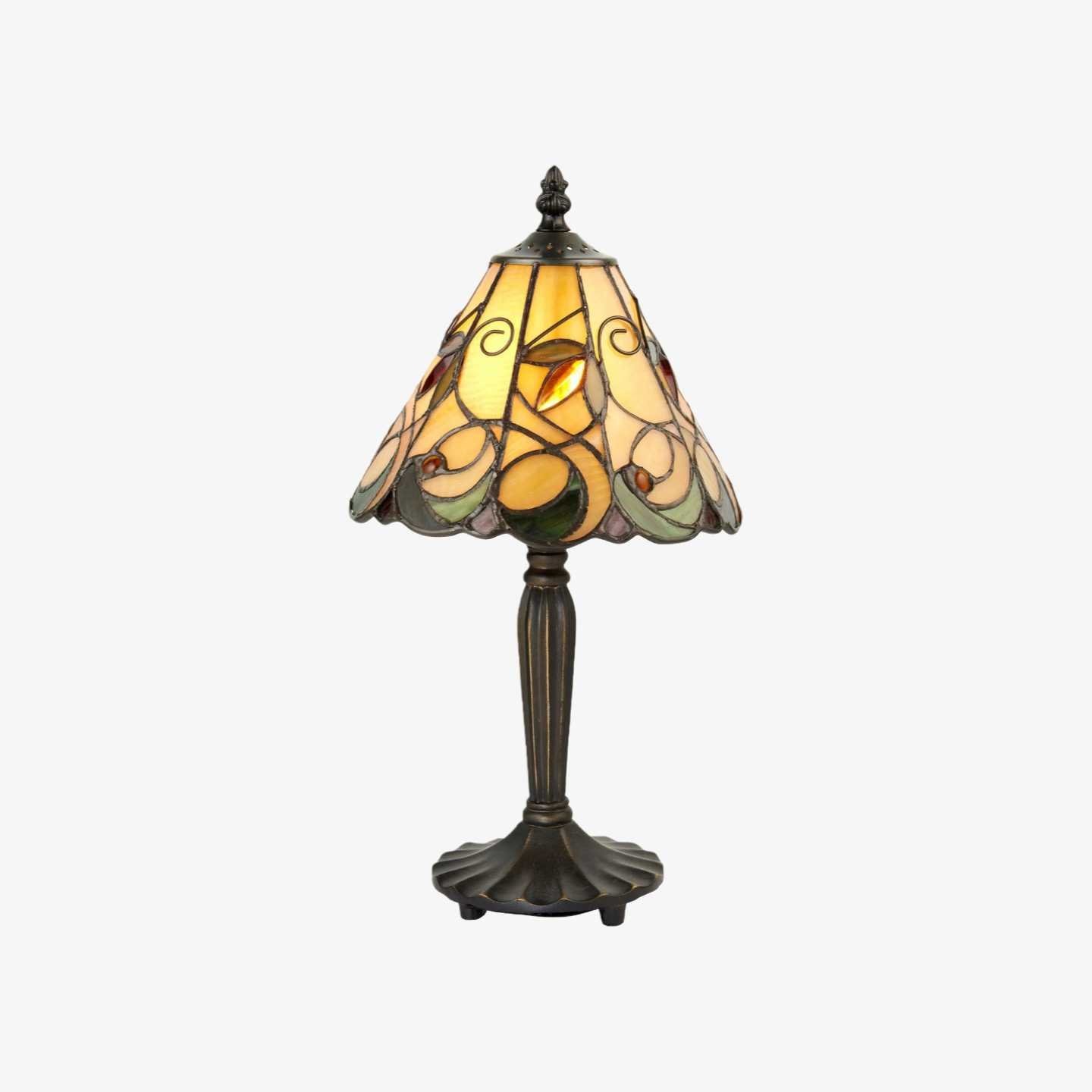 TF Jamelia Classic Tafellamp van gebrandschilderd glas - Handgemaakte glazen lamp voor de slaapkamer HL2051