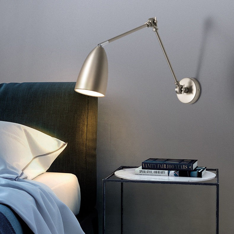 Moderne industriële intrekbare draaibare wandlamp met schommelarm van ijzer HL1108