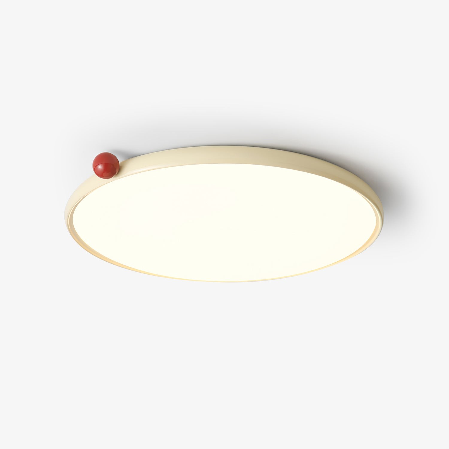 Minimalistische schijfvormige crèmekleurige ultradunne plafondlamp HL608