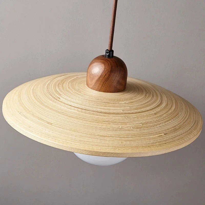Scandinavische hanglamp van bamboe en hout HL3474