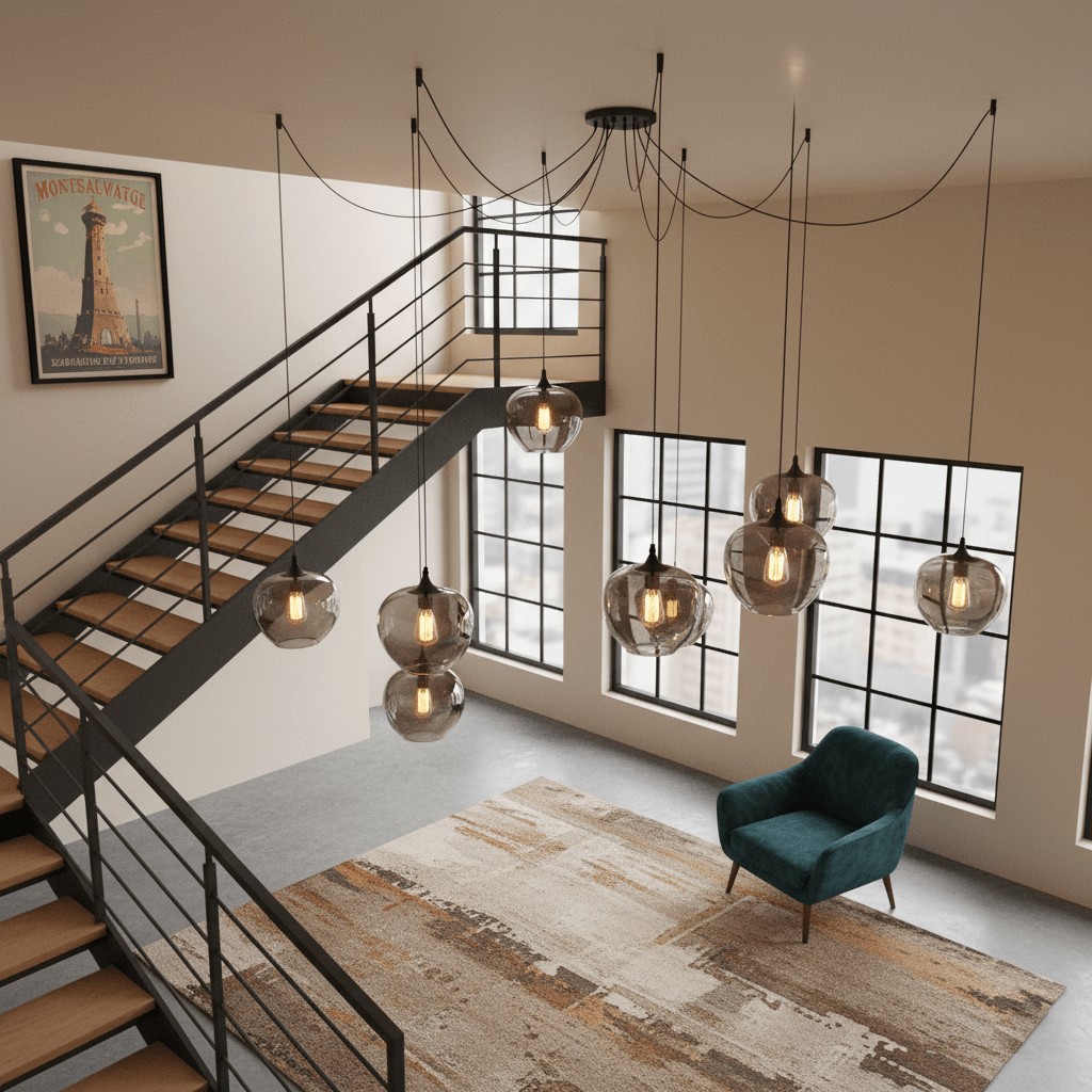 Flesvormige hanglamp HL2916