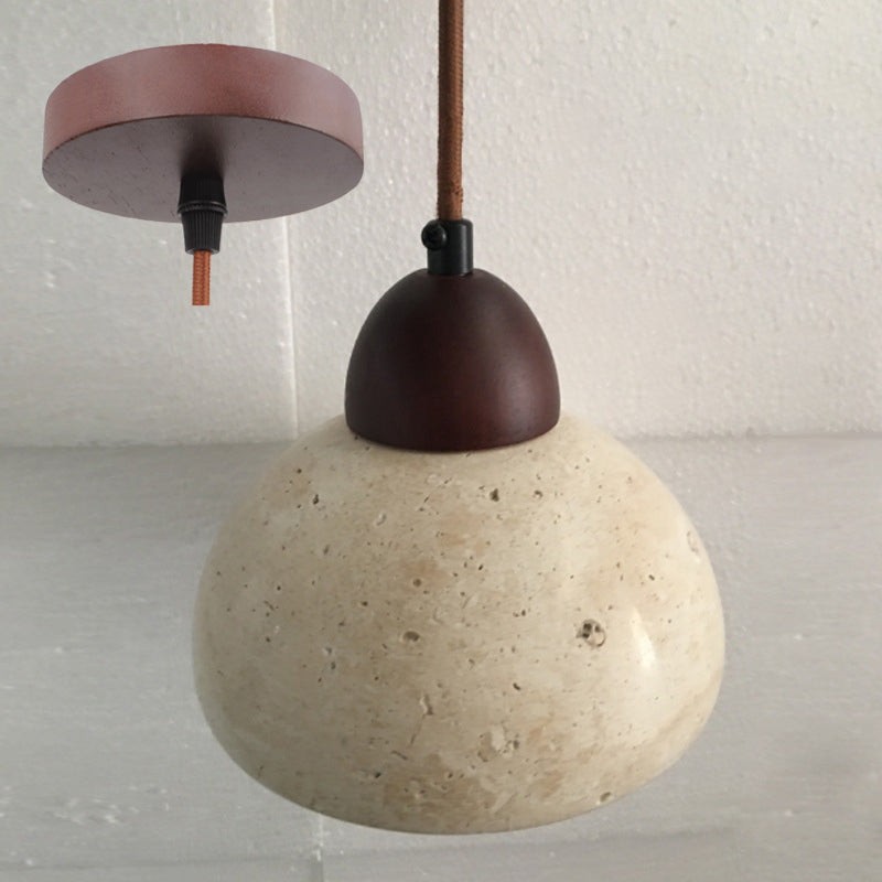 Traditionele Japanse Travertijn Houten Hanglamp HL869