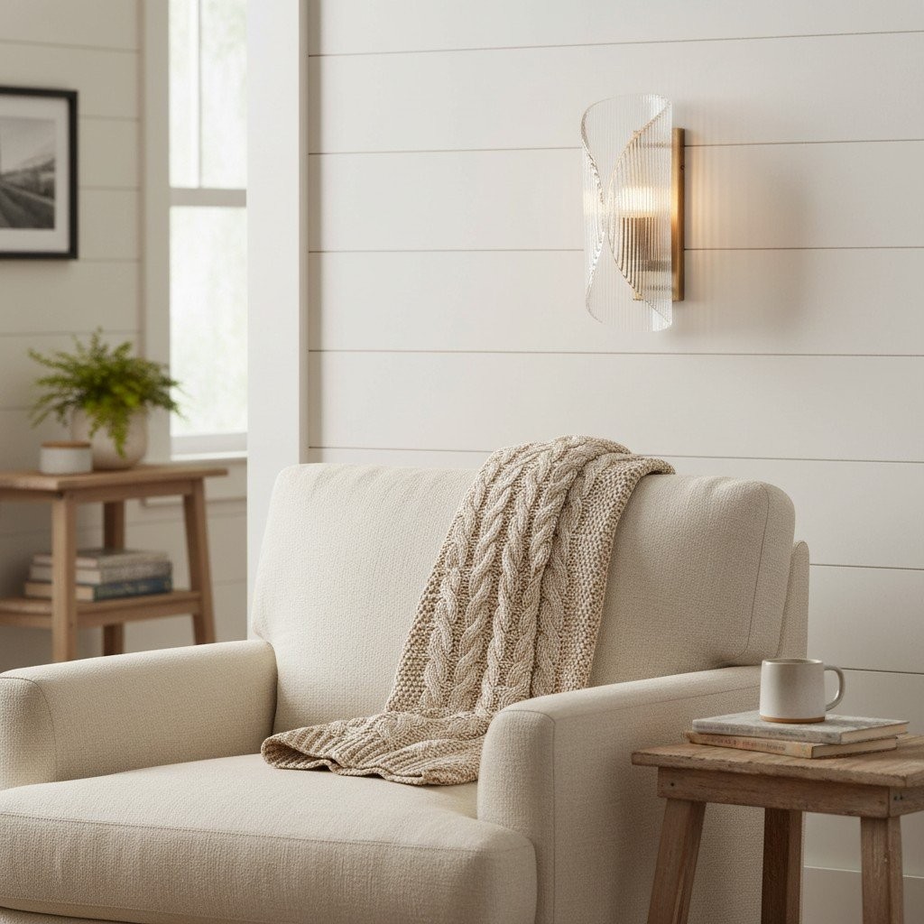 Velora Cilindervormige Glazen Wandlamp - Verfijnde Messing Wandlamp voor Hal of Naast het Bed HL1922