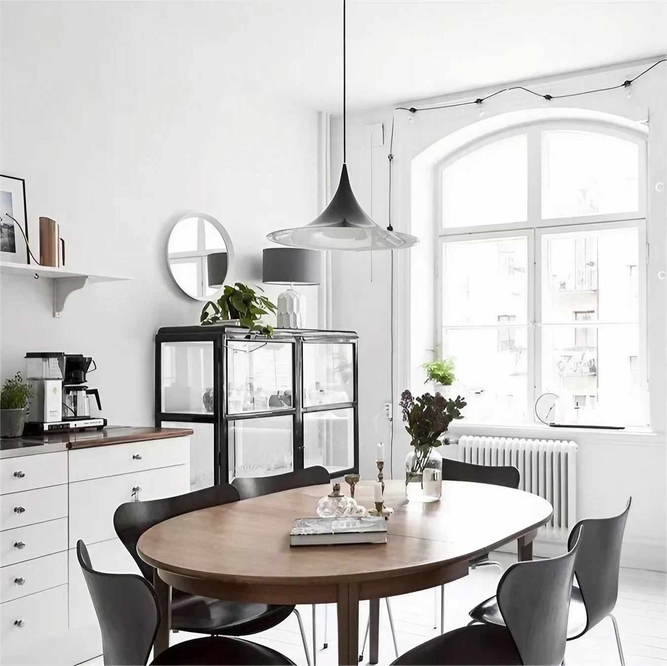 Mid Century Moderne Hoor Metalen Hanglamp