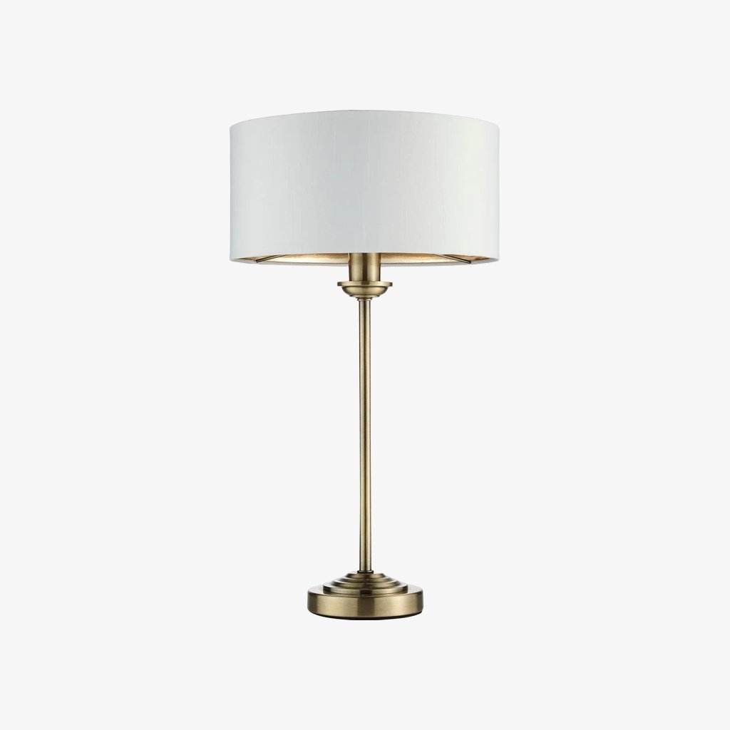 Tela 1-lichts en 3-lichts tafellamp - Modern linnen en metaal voor naast het bed of in de woonkamer HL2043