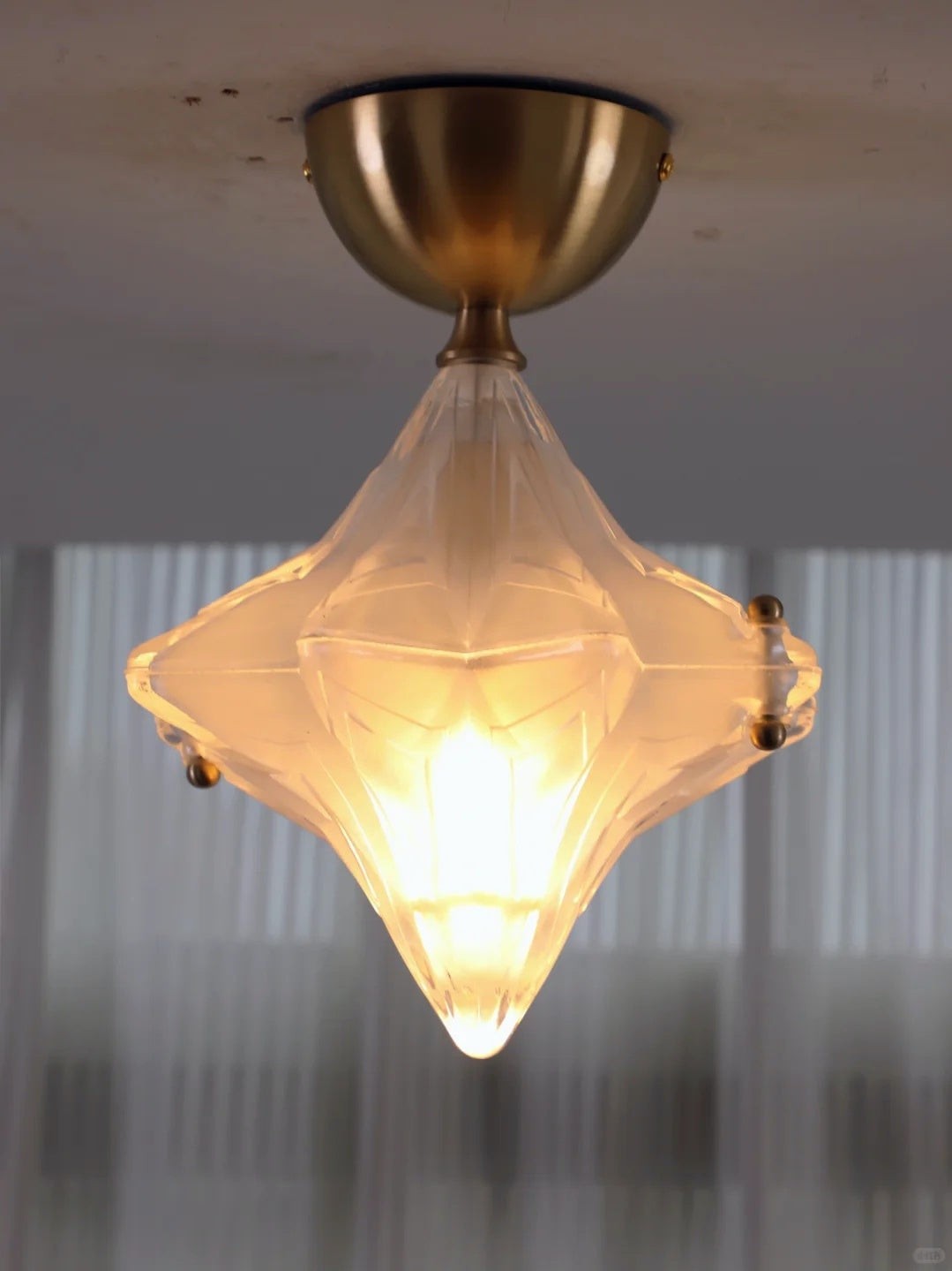 Art Deco Star Plafondlamp - Gematteerd glazen armatuur voor hal en entree - Astris Ceres HL1793