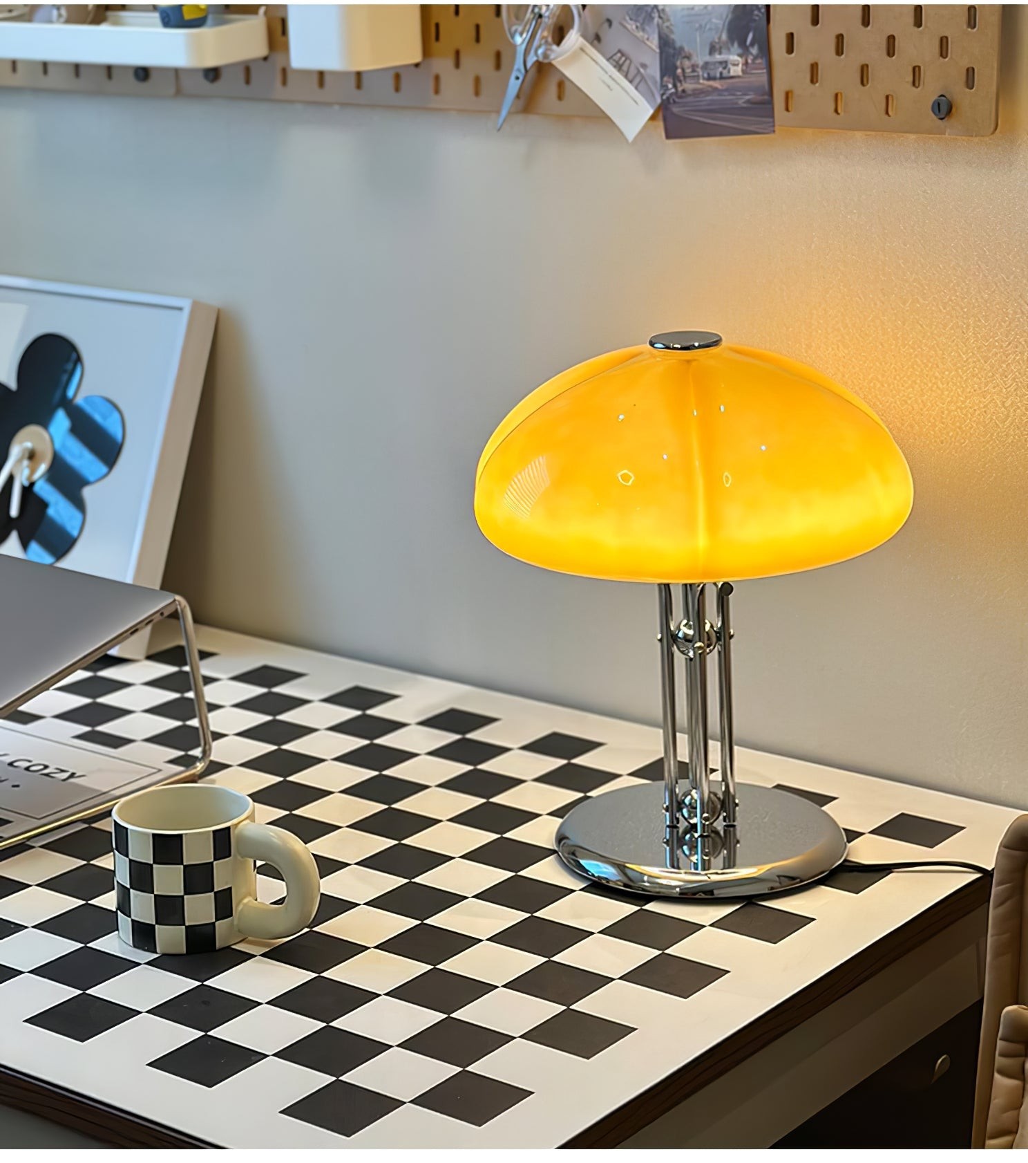 Moderne creatieve vintage paddestoel Bauhaus glazen tafellamp HL848