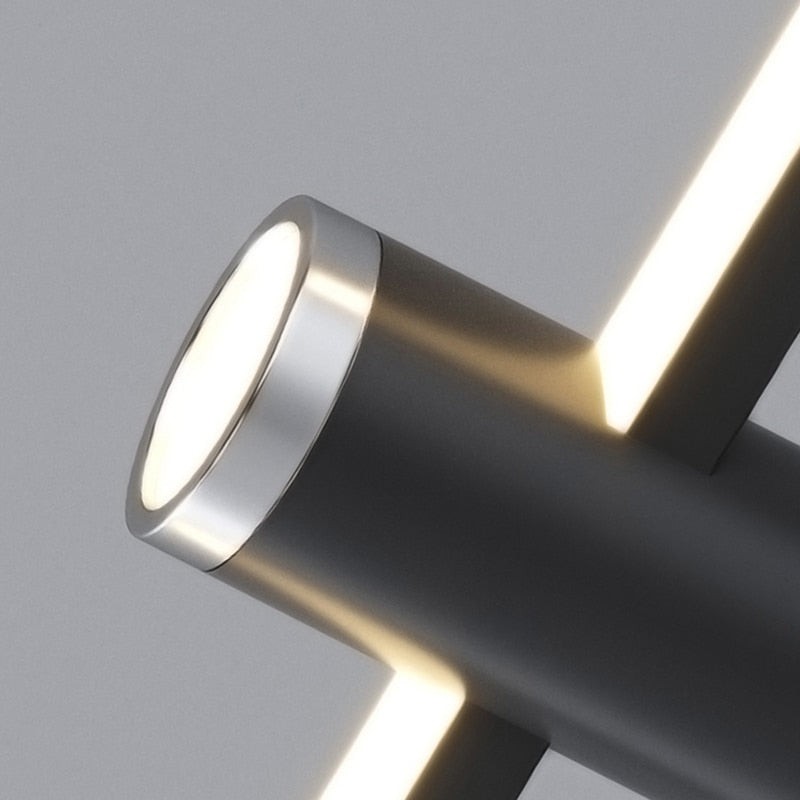 Moderne minimalistische strakke metalen staaf kroonluchter HL694