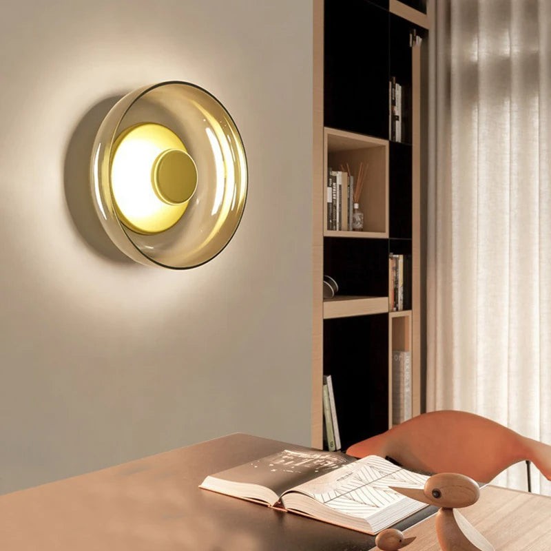 De Shimmering Glow Premium Minimalistische Messing Wandlamp HL3401