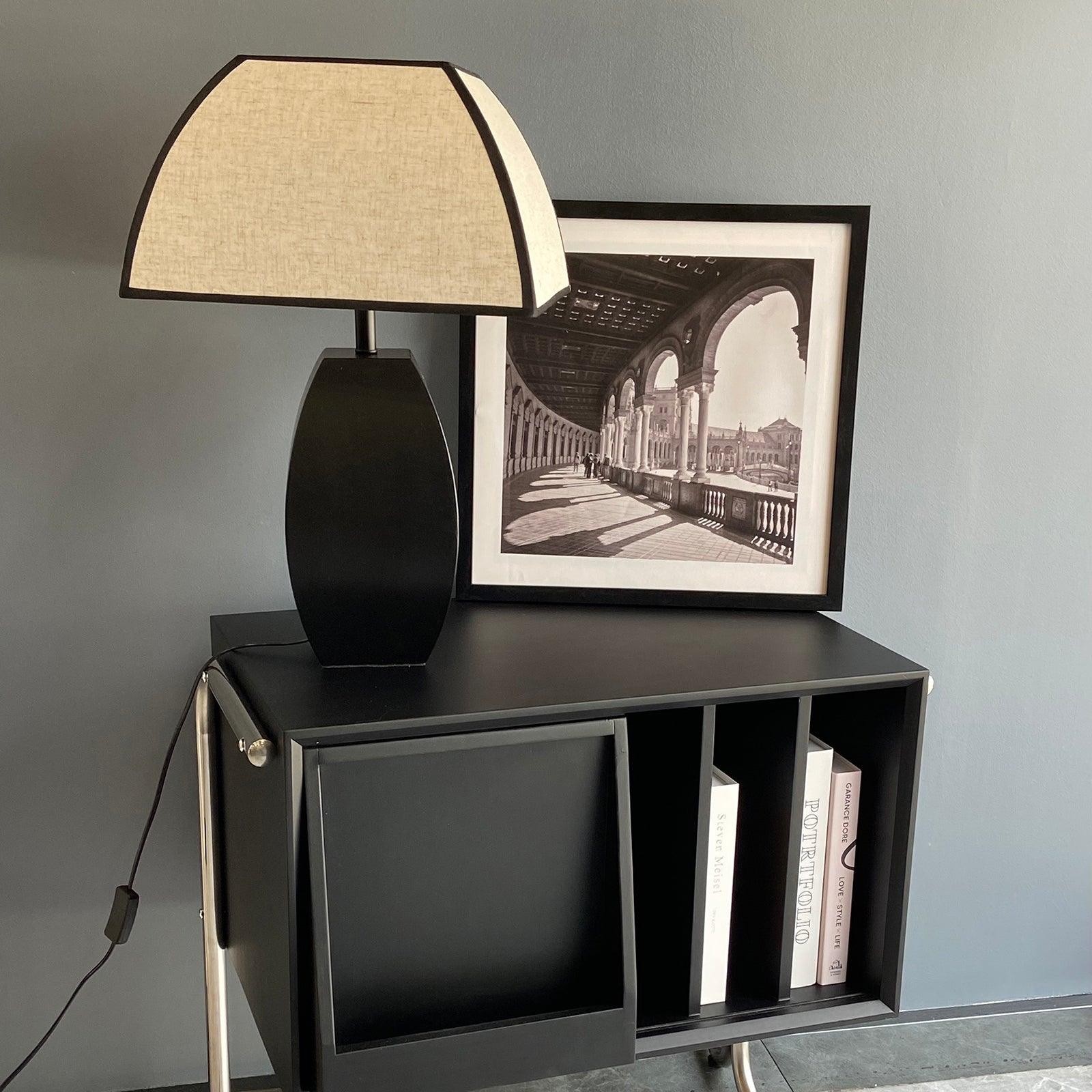 Retro Metalen Paddestoel Stoffen Tafellamp HL554