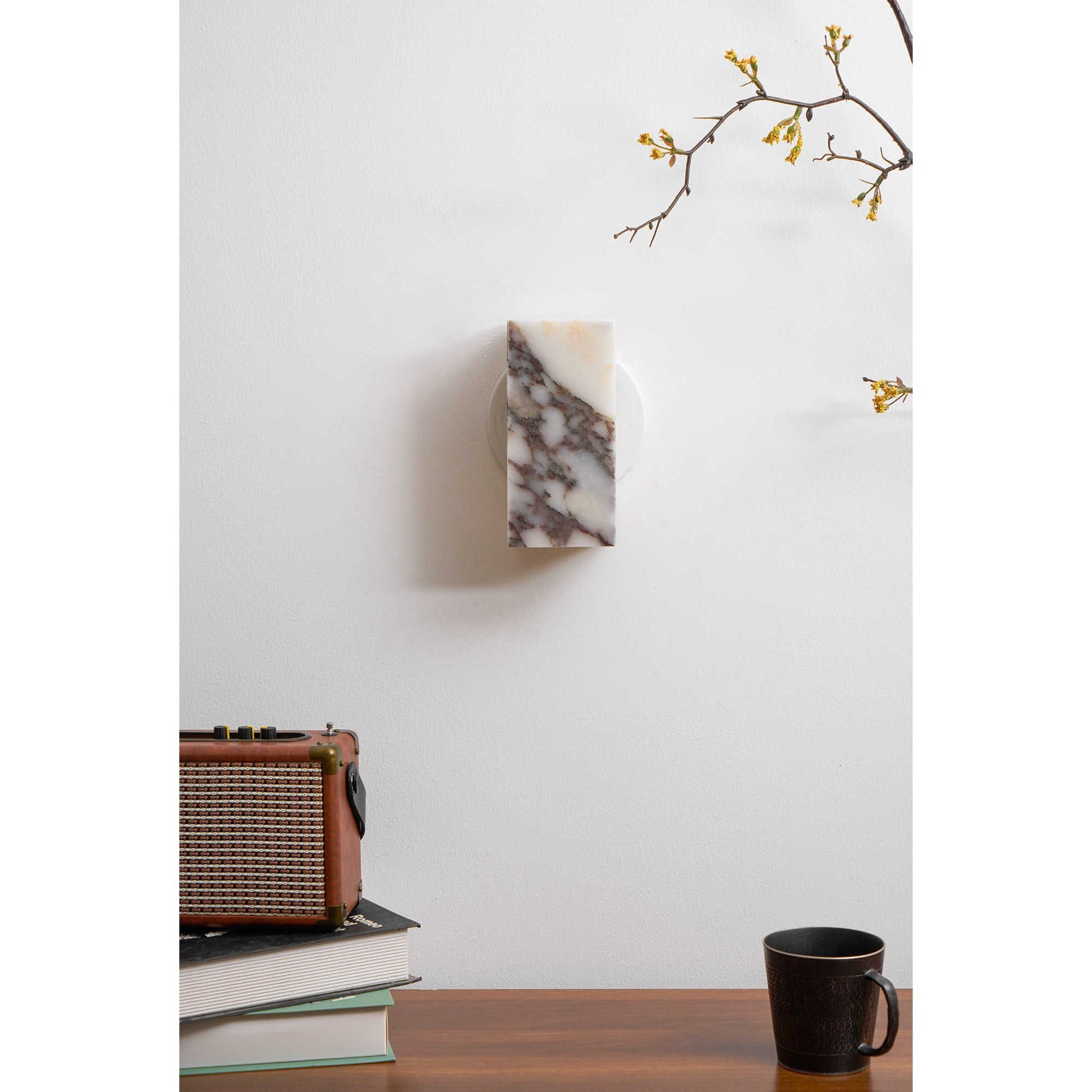 Vierkante marmeren wandlamp HL3178