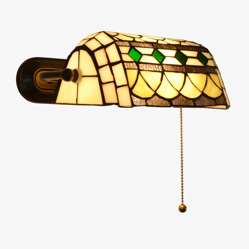 TF Tivanny Wandlamp met bloemenmotief en glas-in-lood - Tiffany-geïnspireerde wandlamp voor slaapkamer of hal HL3546