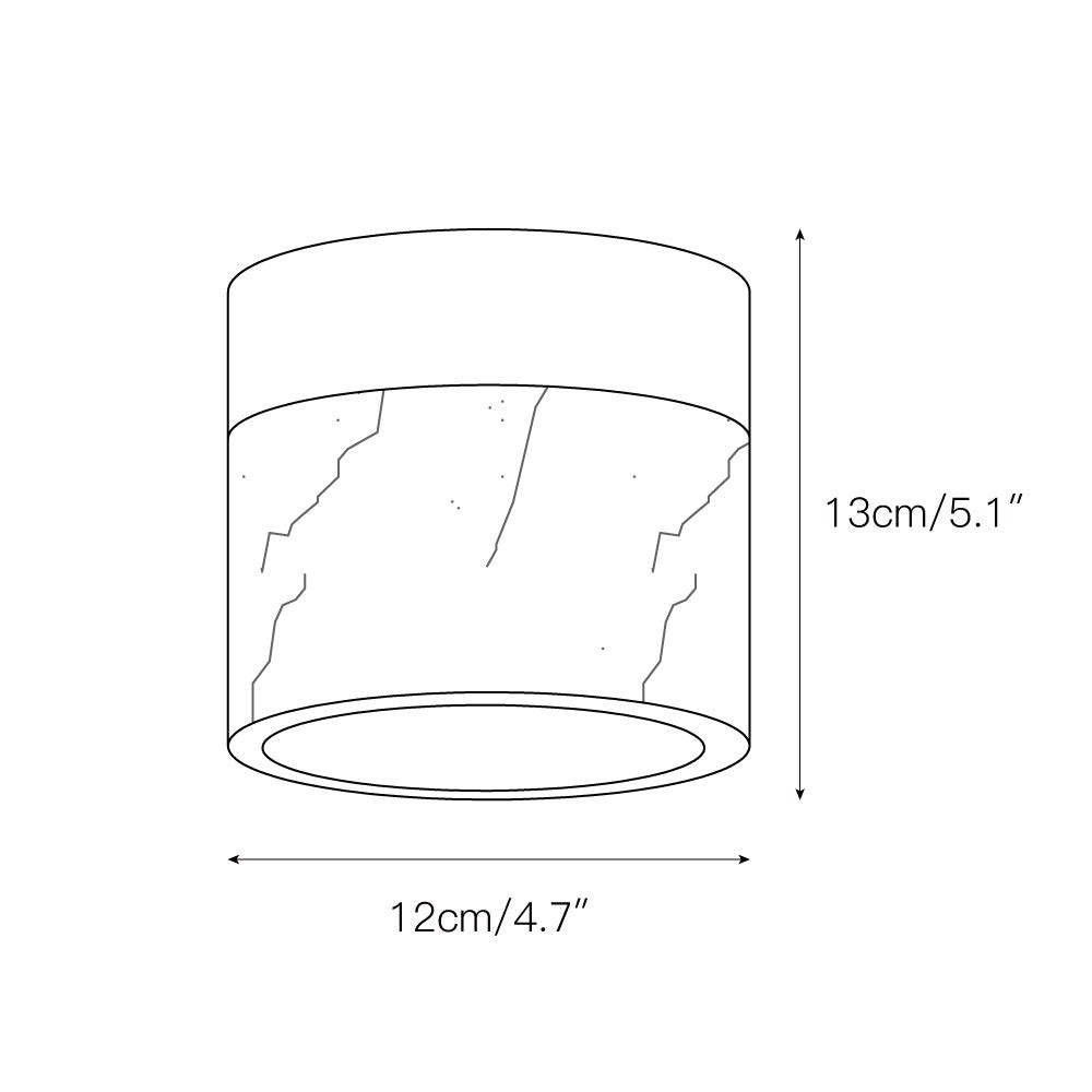 Ronde marmeren plafondlamp HL3180