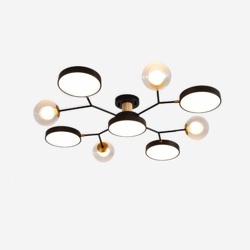 Nordic Branch LED Plafondlamp - Ronde Houten Lamp voor Slaapkamer HL1349