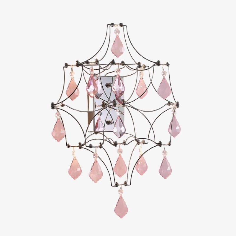 Crynora Crystal Cascade wandlamp - Sprankelende LED-lamp met vuurvliegjeseffect voor slaapkamer of woonkamer HL2334