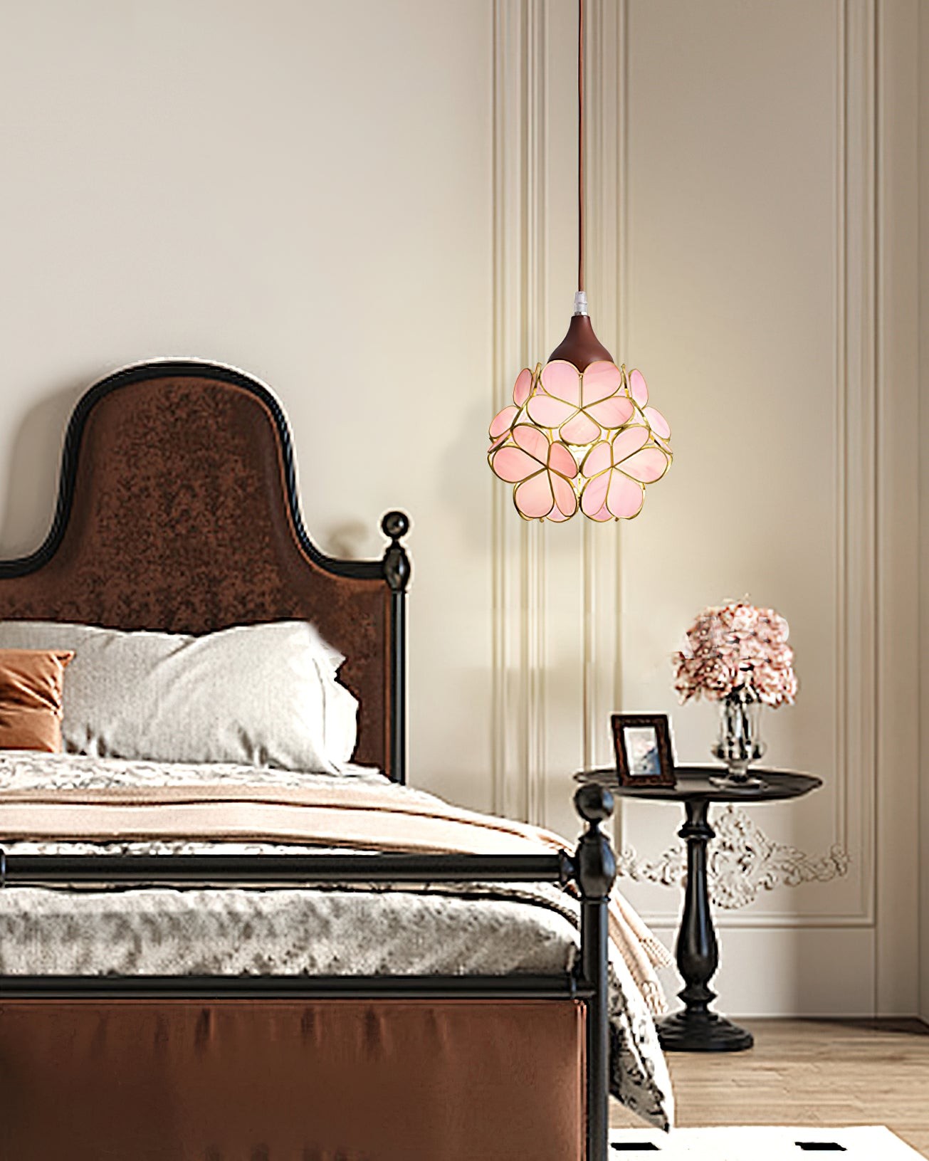 Franse creatieve pastorale stijl bloemen hanglamp HL595