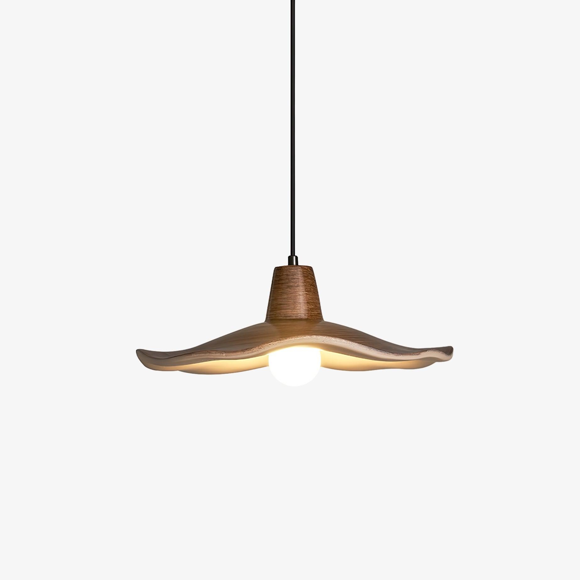 Zwarte imitatie walnoot houtnerf keuken hanglamp HL864
