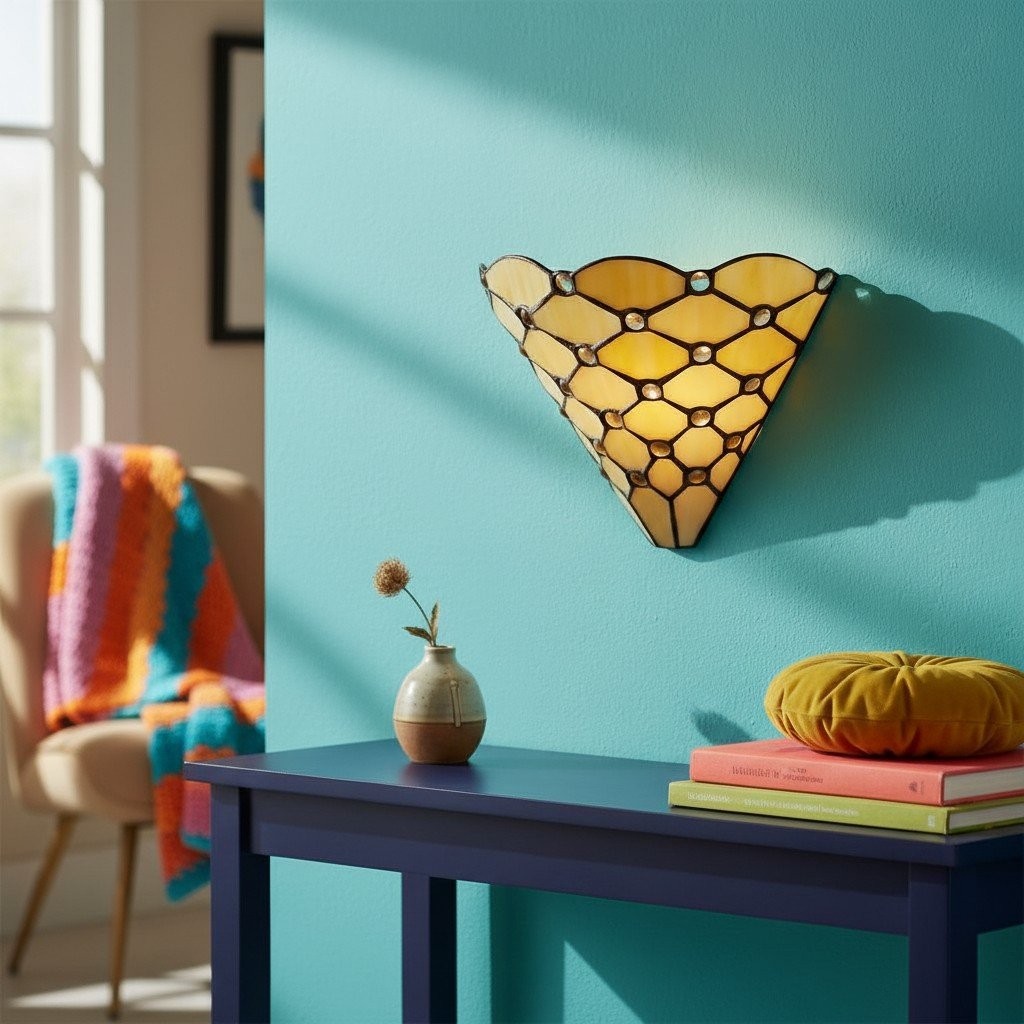 TF Pearl Elegante Glazen Wandlamp - Wandlamp voor Woonkamer, Slaapkamer of Hal HL2018