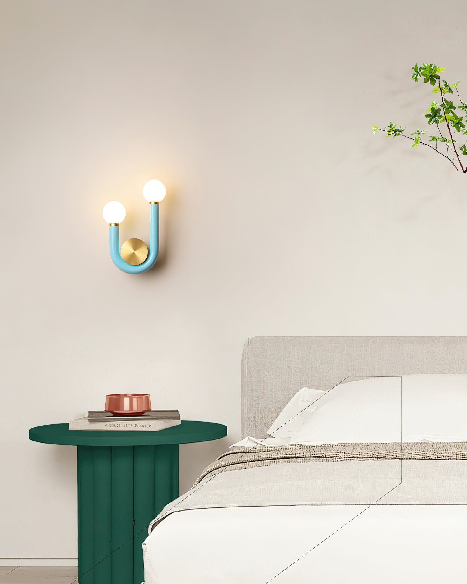 Creatieve U-vormige dubbele kop wandlamp HL894