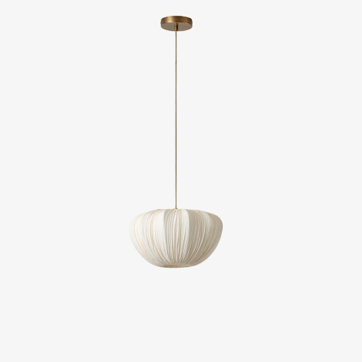 Linbron hanglamp – Moderne lamp met zachte linnen kap en gebogen frame voor de eetkamer HL2282