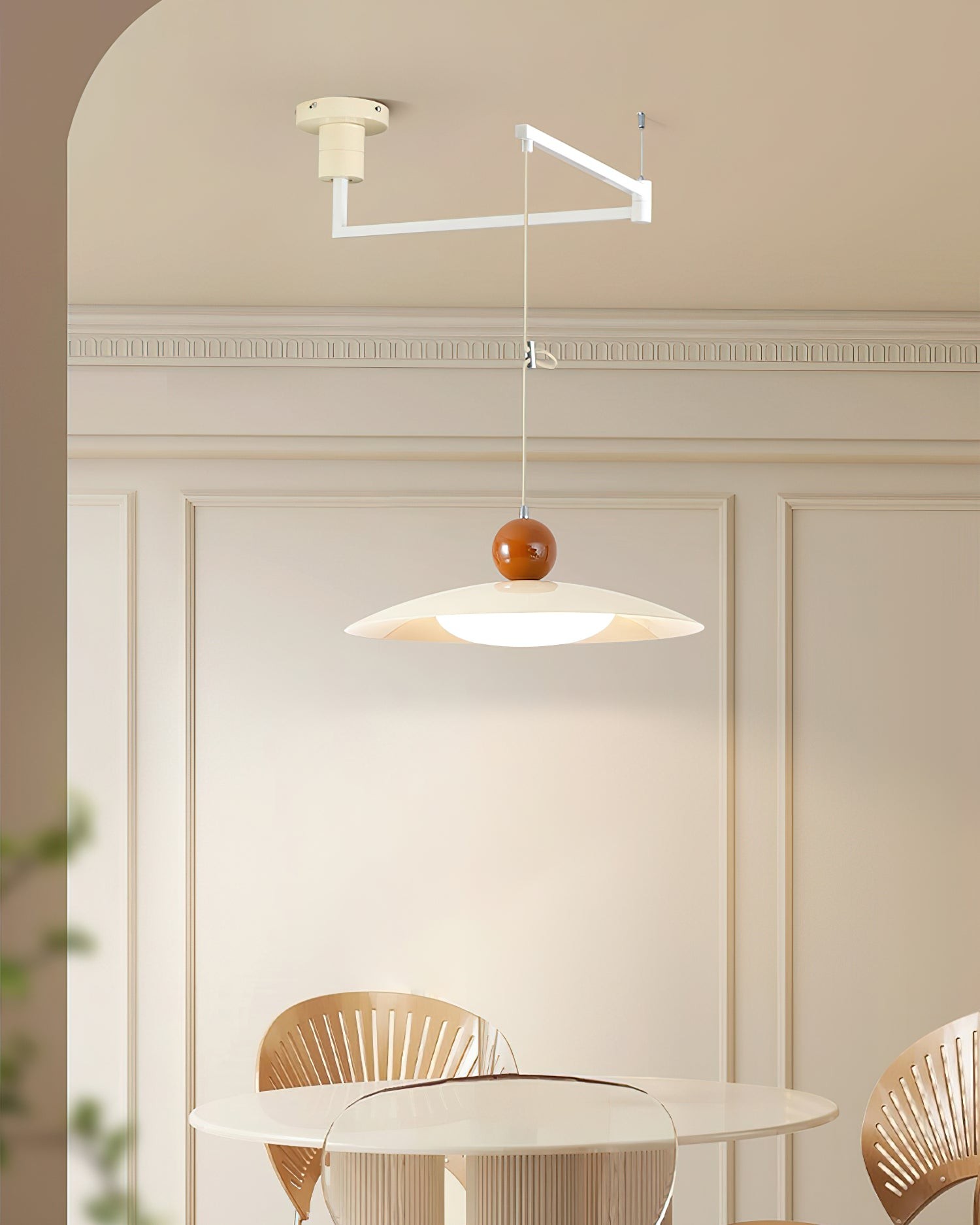 Nordic Flying Saucer Swing Arm Beweegbare Hanglamp HL789