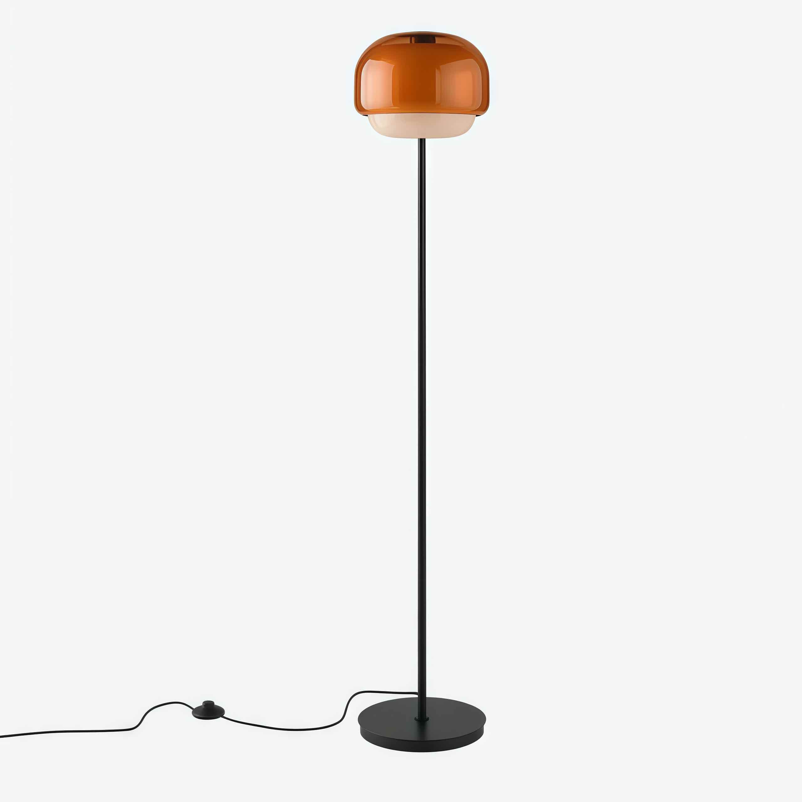 Clinco Moderne Paddestoel Vloerlamp - Gekleurde Glazen Bollamp voor Woonkamers HL1778